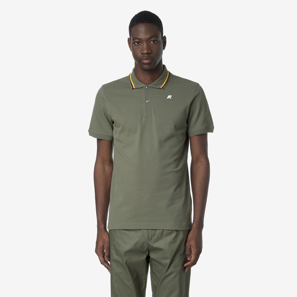 JUD PIQUE SLIM - Polos - Polo - Homme - Green Lichen