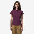 AMEDEA PIQUE SLIM - Polos - Polo - Femme - Violet Mauve Wine