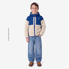 P. SAMSON 4.0 ORSETTO - Polaire - Sweat à capuche zippé intégral - Enfant unisexe - Blue Royal Marine-White Tofu
