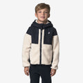 P. SAMSON 4.0 ORSETTO - Polaire - Sweat à capuche zippé intégral - Enfant unisexe - Blue Depth-Ecru