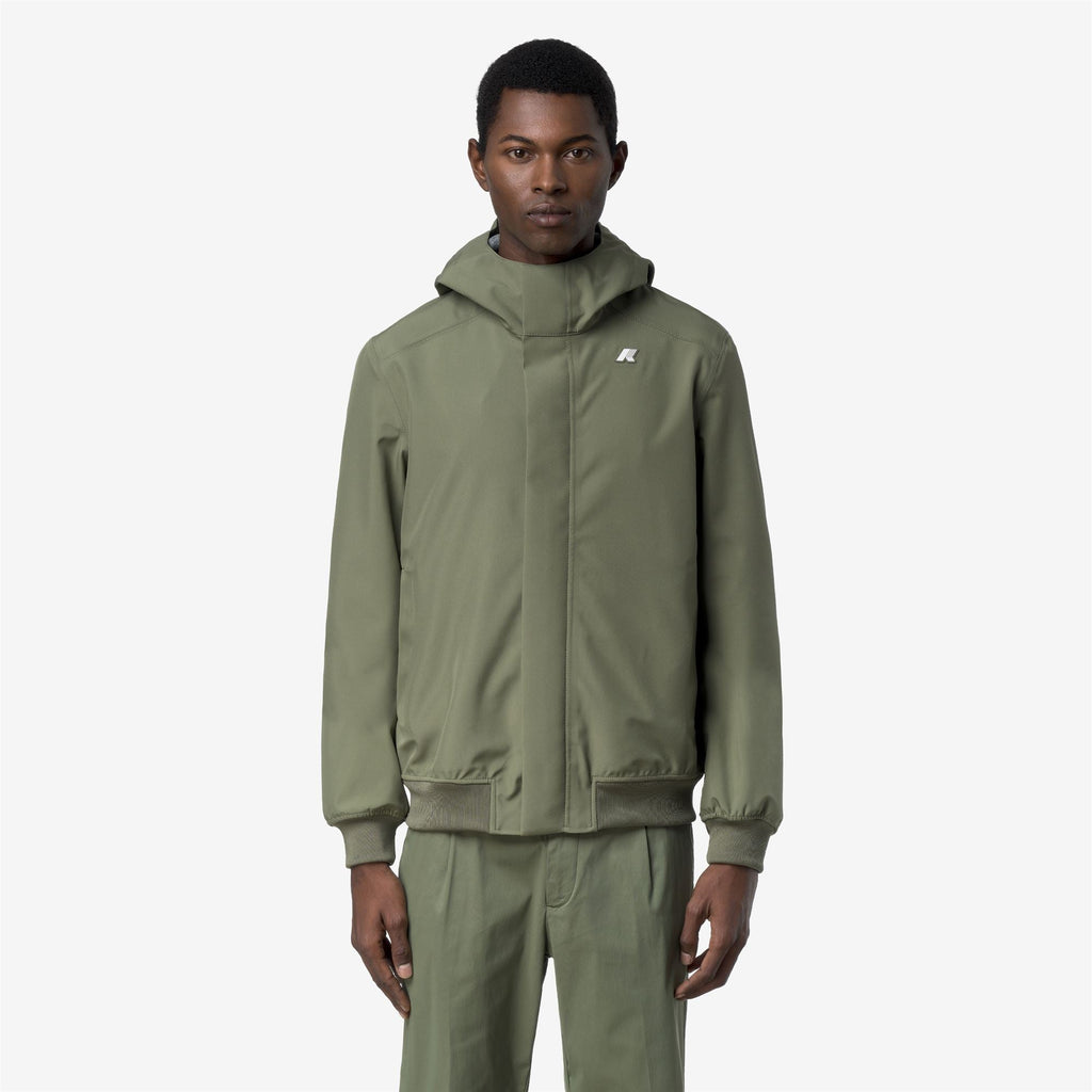 JOACHIM BONDED JERSEY - Vestes - Court - Homme - Green Lichen