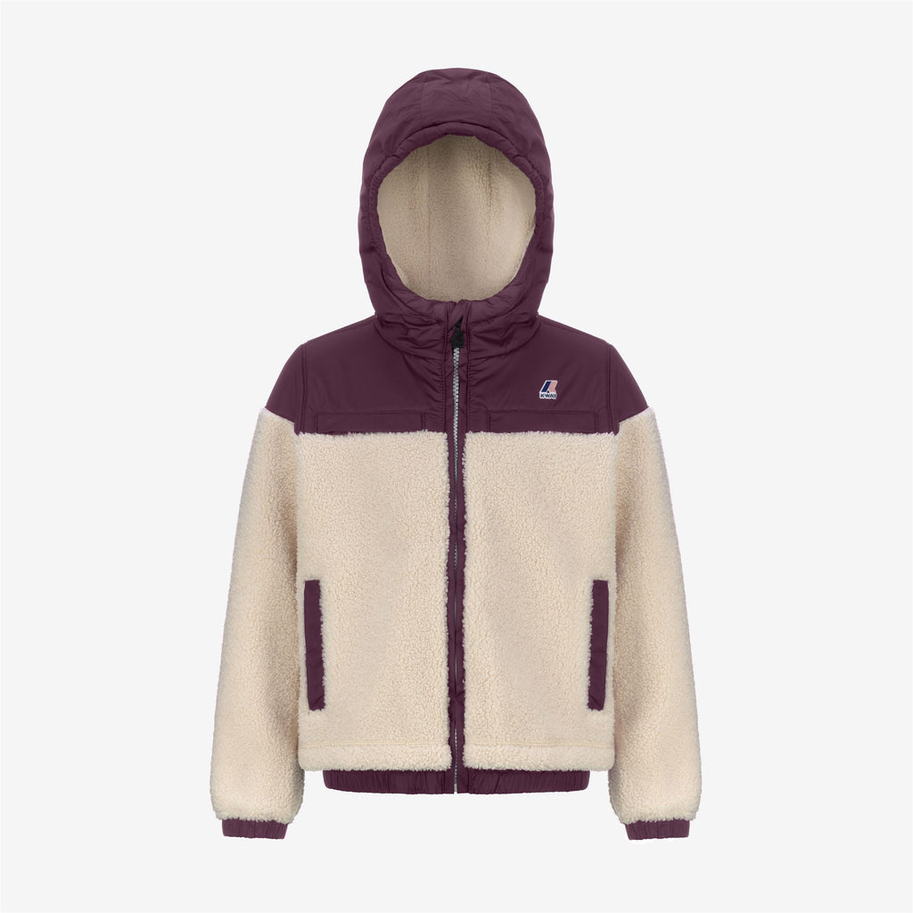 P.  JILDAZ ORSETTO - Polaire - Veste - Enfant unisexe - ECRU-Violet Dk Purple