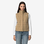 SATINE DIAMOND QUILTED WARM - Vestes - Gilet - Femme - Beige Khaki