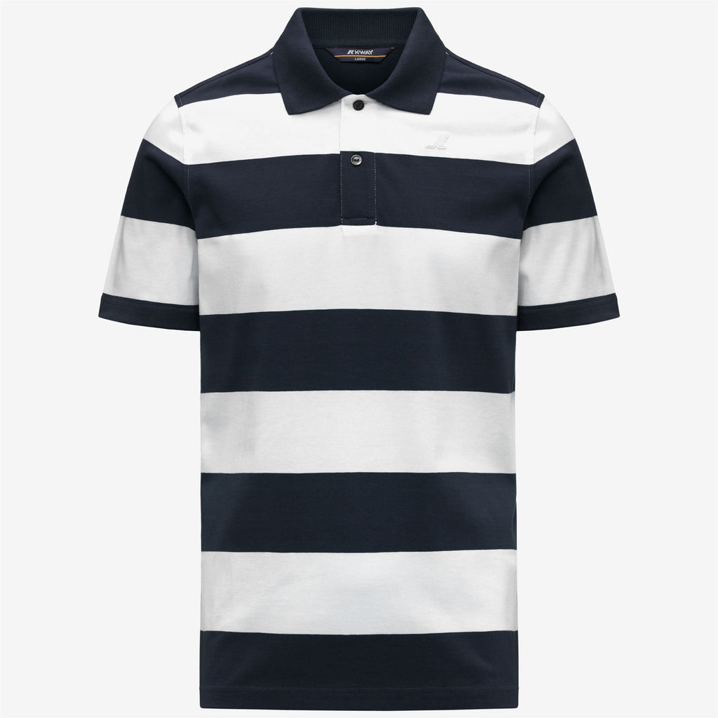LAYO-MID JERSEY YARN DYED - Polos - Polo - Homme - White-Blue Depth
