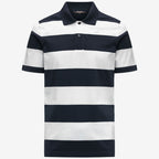 LAYO-MID JERSEY YARN DYED - Polos - Polo - Homme - White-Blue Depth