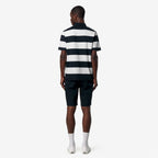 LAYO-MID JERSEY YARN DYED - Polos - Polo - Homme - White-Blue Depth