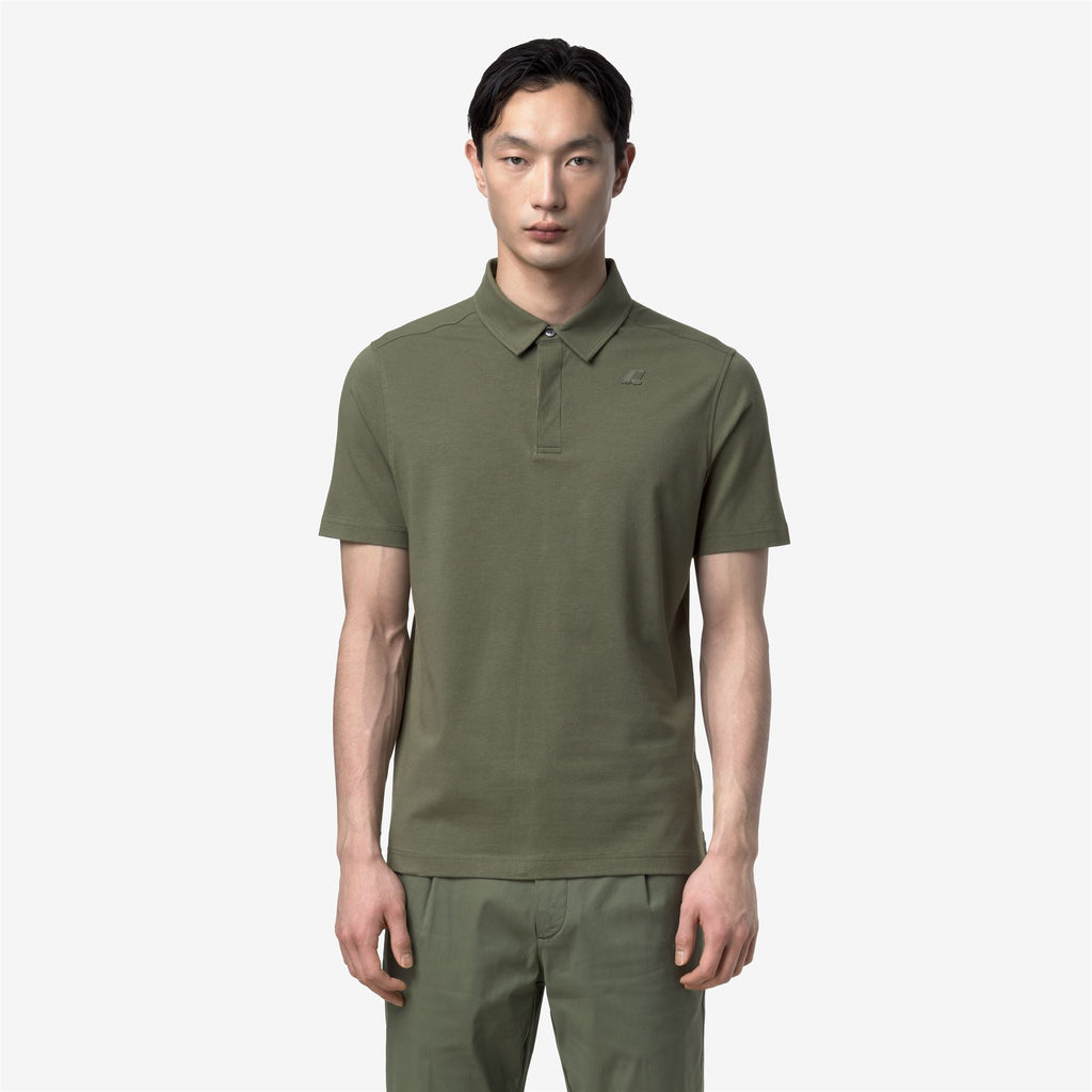 VIGGO LT STRETCH JERSEY SLIM - Polos - Polo - Homme - Green Lichen