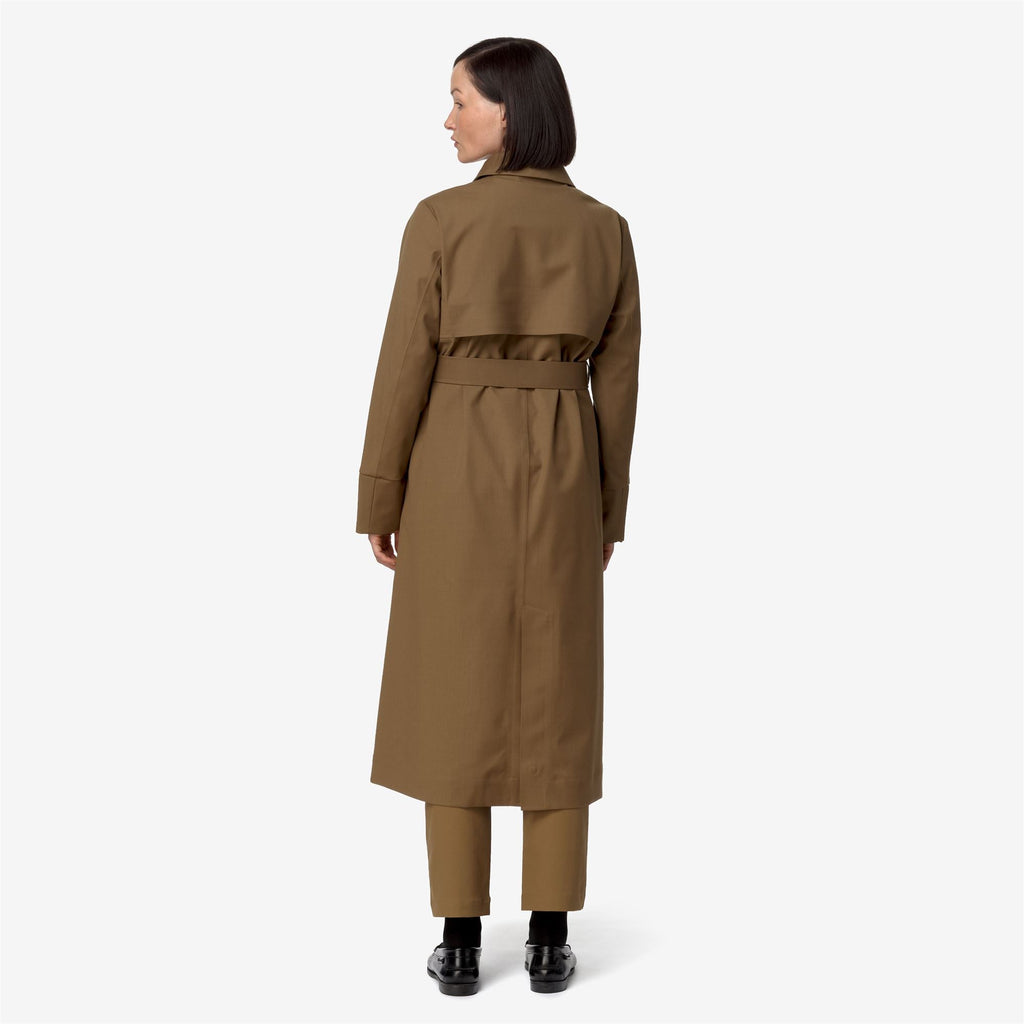 JESEL TECH WOOL BLEND - Vestes - Long - Femme - Brown Corda-Blue Depth