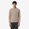 SEBASTIEN FLEECE STITCH - Maille - Pull-over - Homme - Beige Plaza