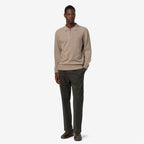 GLEREN FLEECE STITCH - Maille - Polo - Homme - Beige Plaza