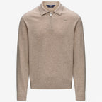 GLEREN FLEECE STITCH - Maille - Polo - Homme - Beige Plaza