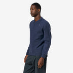 GLEREN FLEECE STITCH - Maille - Polo - Homme - Blue Dusty