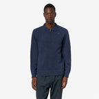 GLEREN FLEECE STITCH - Maille - Polo - Homme - Blue Dusty