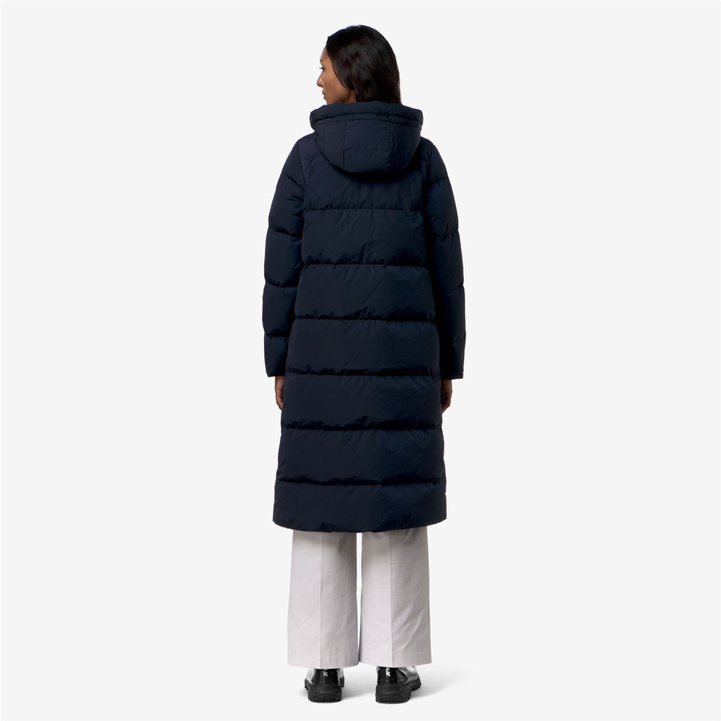 DINA SHINY NYLON FUR - Vestes - Long - Femme - Blue Depth