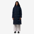 DINA SHINY NYLON FUR - Vestes - Long - Femme - Blue Depth