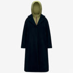 LANA WOOL NYLON - Vestes - Long - Femme - Blue Depth-Green Gold