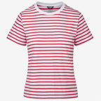 AMALIA STRIPES - T-shirts et hauts - T-shirt - Femme - White-Red Berry
