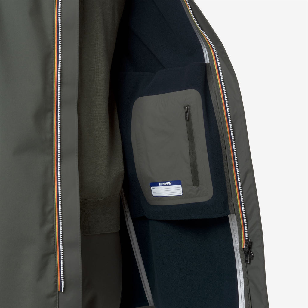 THOMAS BONDED - Vestes - Long - Homme - GREEN BLACKISH -Blue Depth