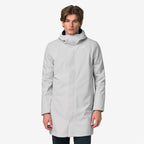 THOMAS BONDED - Vestes - Long - Homme - Grey Ash-Blue Depth