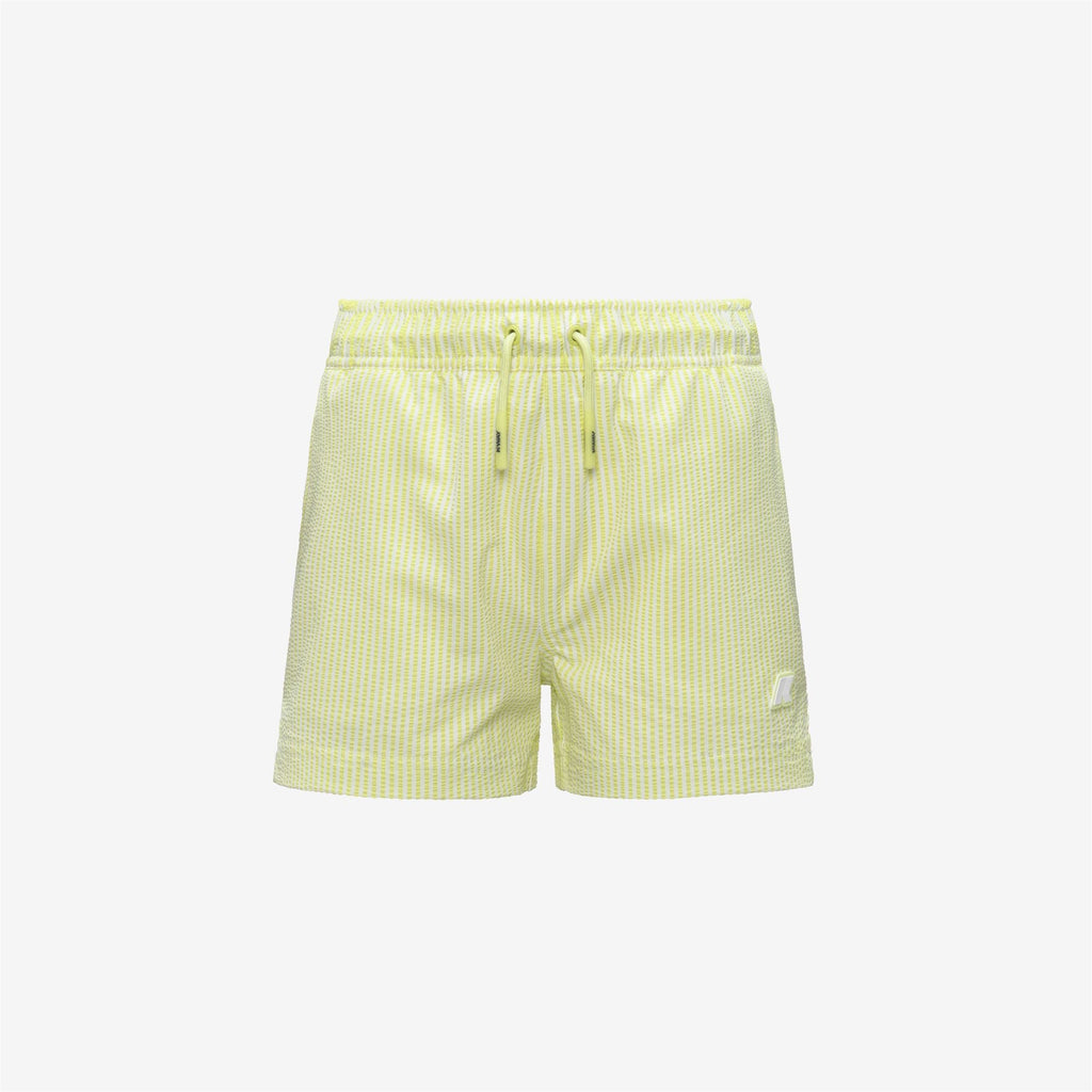 P. HAZEL STRIPES BEACH - Maillots de bain - Maillot de bain - Garçon - White-Yellow Lime