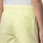 P. HAZEL STRIPES BEACH - Maillots de bain - Maillot de bain - Garçon - White-Yellow Lime