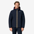 JACK ST THERMO DOUBLE - Vestes - Court - Homme - Blue Depth-Red Dk Chili