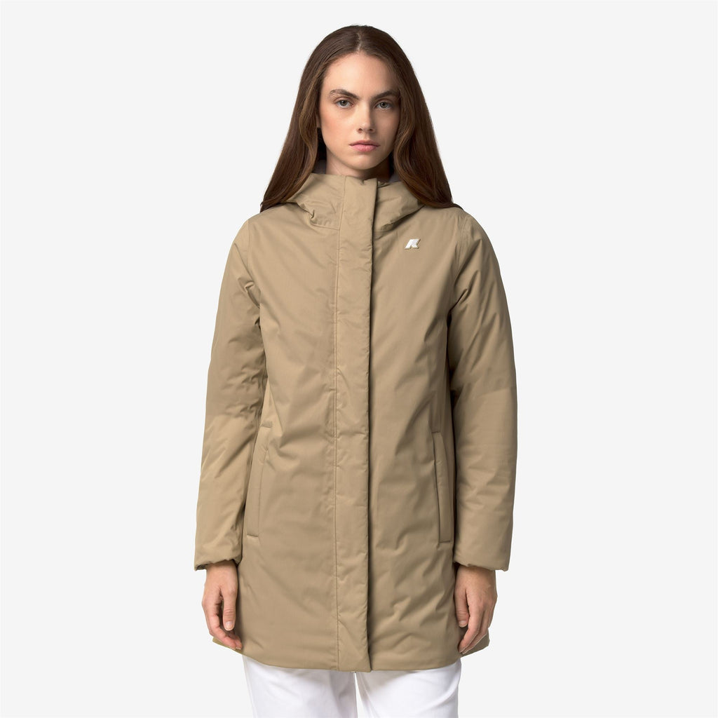 SOPHIE TWILL SOFT BEAVER - Vestes - Longueur 3/4 - Femme - Beige Khaki-Grey Warm